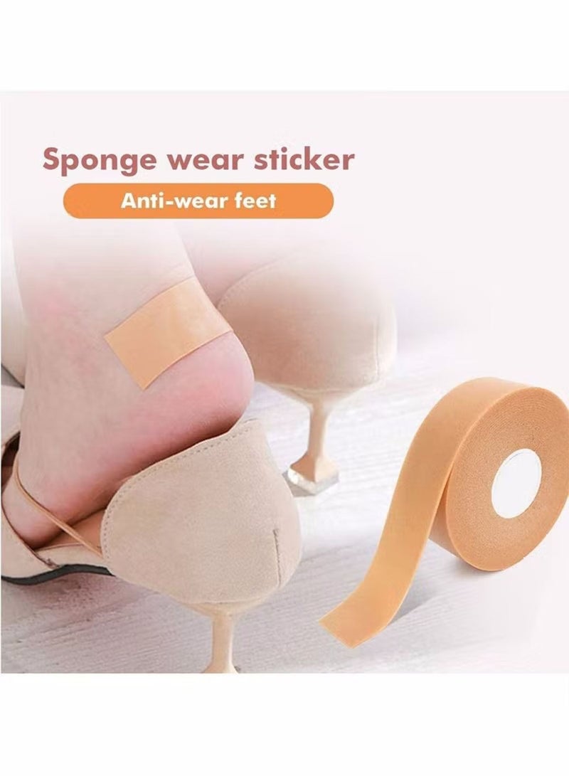 4 Rolls Foot Care Sticker Adhesive Protector Pads, Heel Grip Tape, Heel Protector Sticker Tape, Prevention Blister and Chafing Cushion Heel Sticker Tape for Men and Women - Image 2