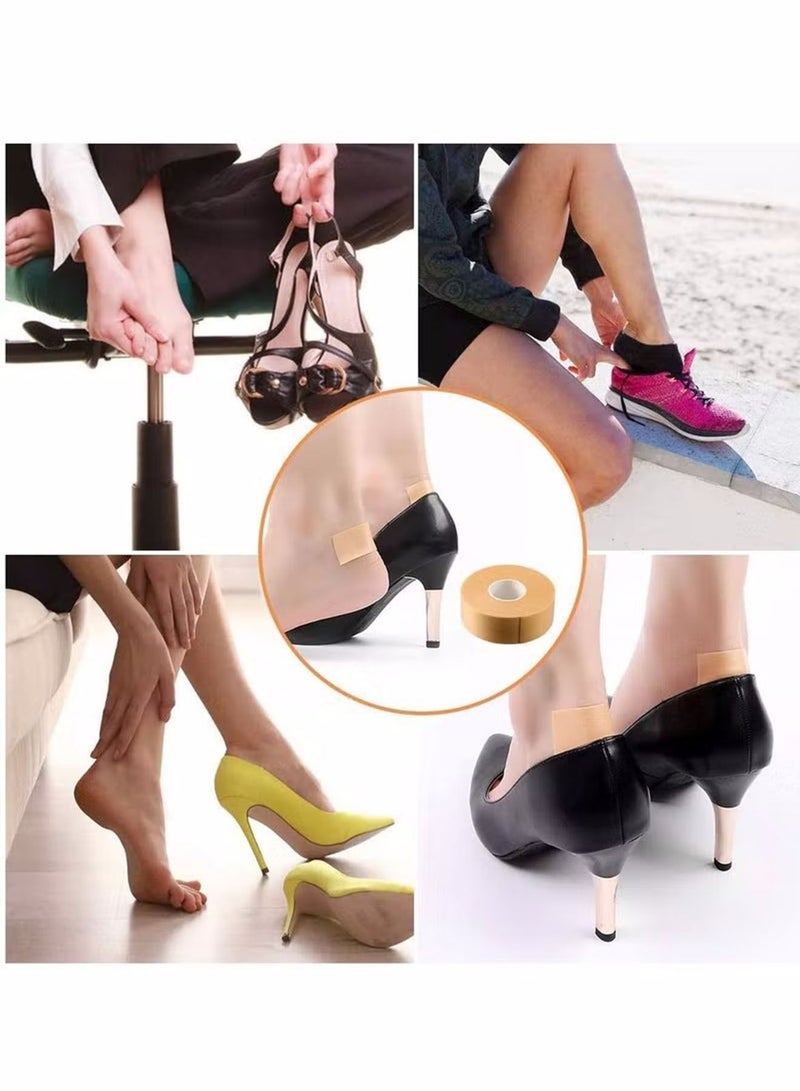 4 Rolls Foot Care Sticker Adhesive Protector Pads, Heel Grip Tape, Heel Protector Sticker Tape, Prevention Blister and Chafing Cushion Heel Sticker Tape for Men and Women - Image 5