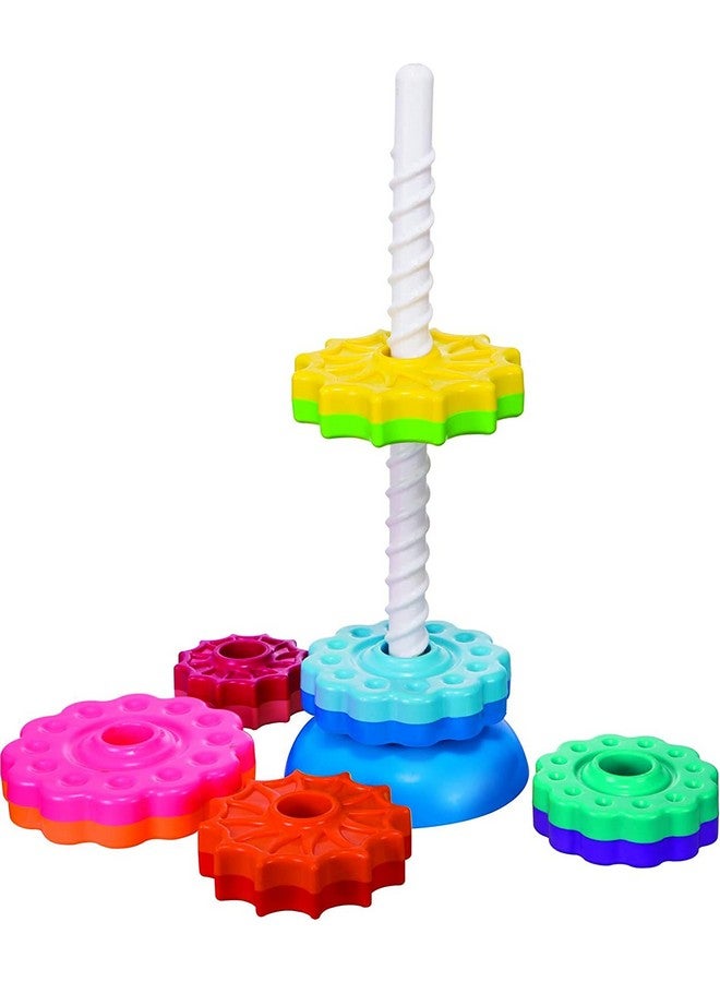 Tzoo Technology and You Tzoo Technology and You Spinning & Stacking Rings Toy for Toddlers | Set of 6 Multicolor Educational Toys for Kids | Improves Motor Skills, Focus & Hand-Eye Coordination | Montessori Toy for Babies - Image 5