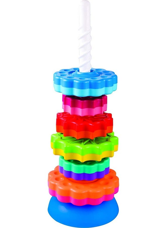 Tzoo Technology and You Tzoo Technology and You Spinning & Stacking Rings Toy for Toddlers | Set of 6 Multicolor Educational Toys for Kids | Improves Motor Skills, Focus & Hand-Eye Coordination | Montessori Toy for Babies - Image 4
