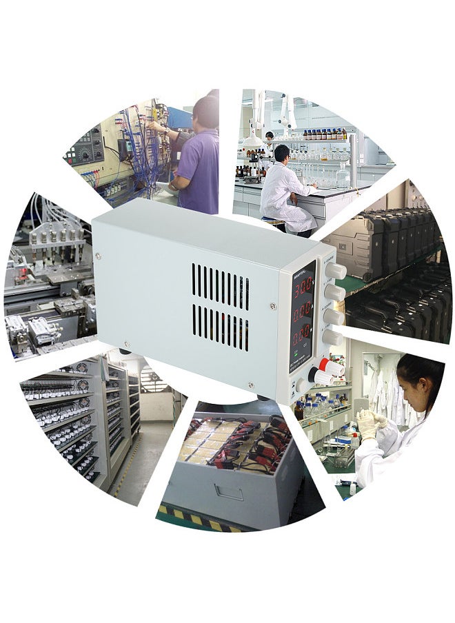 NPS306W 0-30V 0-6A Switching DC Power Supply 3 Digits Display LED High Precision Adjustable Mini Power Supply AC 115V/230V 50/60Hz Voltage & Current Regulated Dual Output
