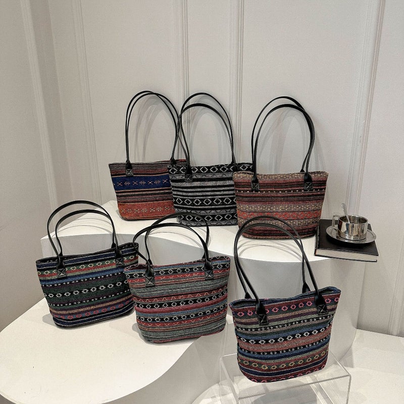 Bag Women'S High-End Shoulder Canvas Bag Fashion Shopping Handbag Korean-Style Large Capacity Mummy'S Commute Bag Tote - Image 2