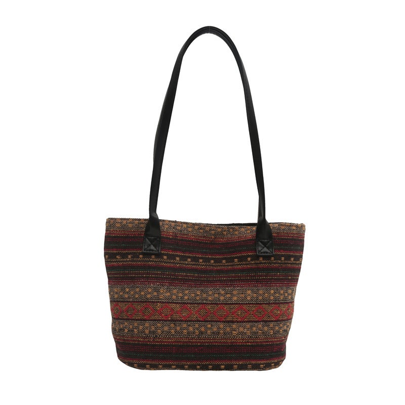 Bag Women'S High-End Shoulder Canvas Bag Fashion Shopping Handbag Korean-Style Large Capacity Mummy'S Commute Bag Tote - Image 1