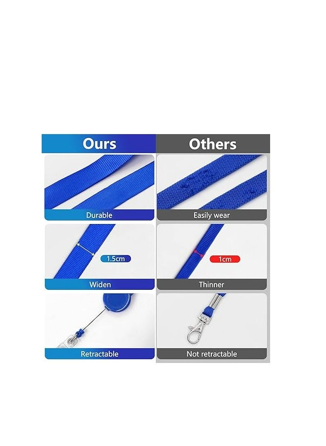 إسكدنيا 5 قطعة من سلسلات المفاتيح مع حبال العنق للمفاتيح، حامل البطاقة (أزرق) - Image 4