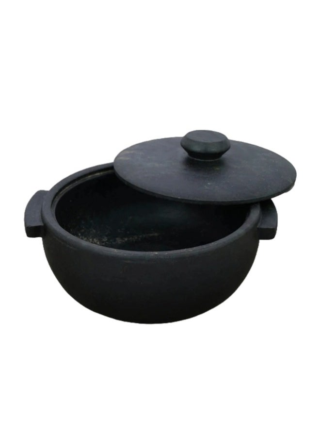 Ayda - Seasoned  Natural Soapstone Cooking Pot  Gas and Electric Coil Stove Compatible Cookware  2600ml - Image 1