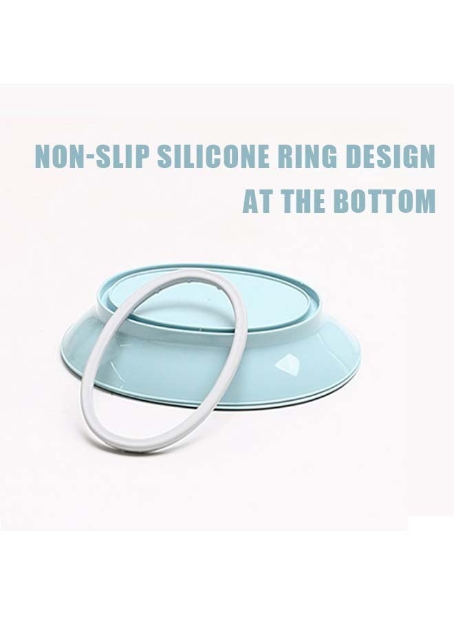 Double Layer Soap Dish holder, Ellipsoid Plastic Soap Case with Drain, for Shower Bathroom Kitchen(Blue)  - Image 4
