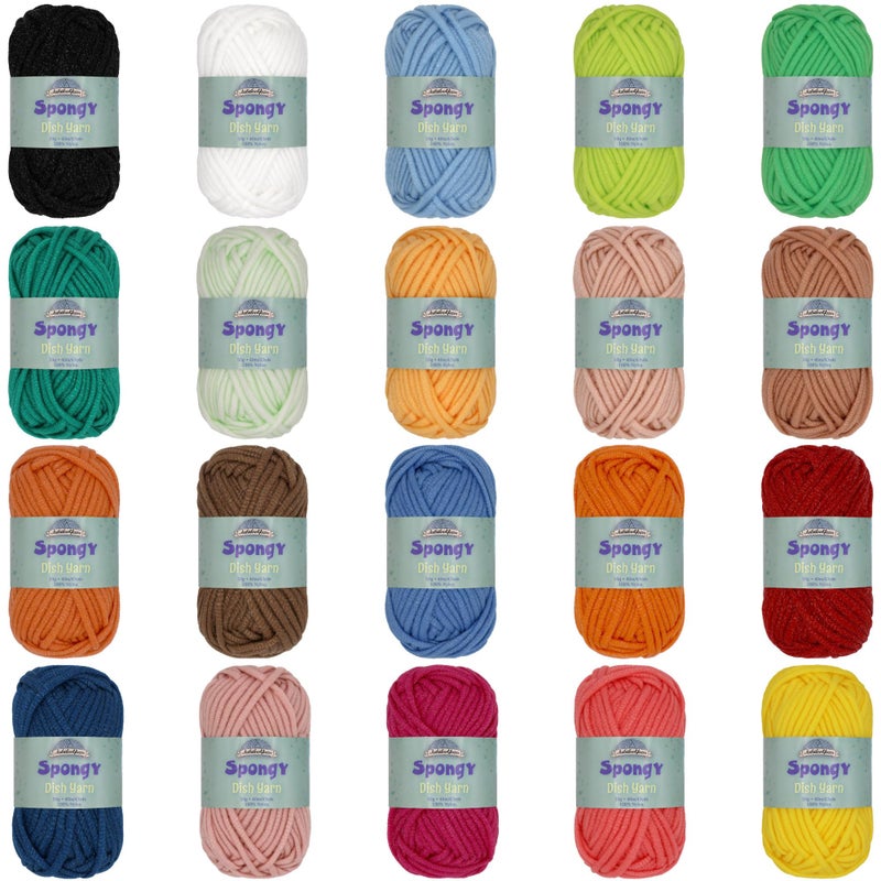 BambooMN JubileeYarn Spongy Dish Yarn 50gSkein Chunky Nylon Dishcloth Variety Pack 4 Skeins - Image 3