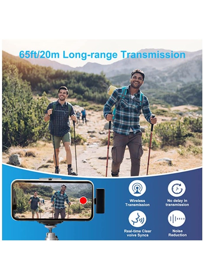 Beauenty Professional Wireless Lavalier Microphone 2.4GHz Transmission Comes With Charging Box Automatic Noise Cancellation Plug-Play Clip On Lapel Mic for Iphone IPad Very Suitable For Recording Audio Recor - Image 4