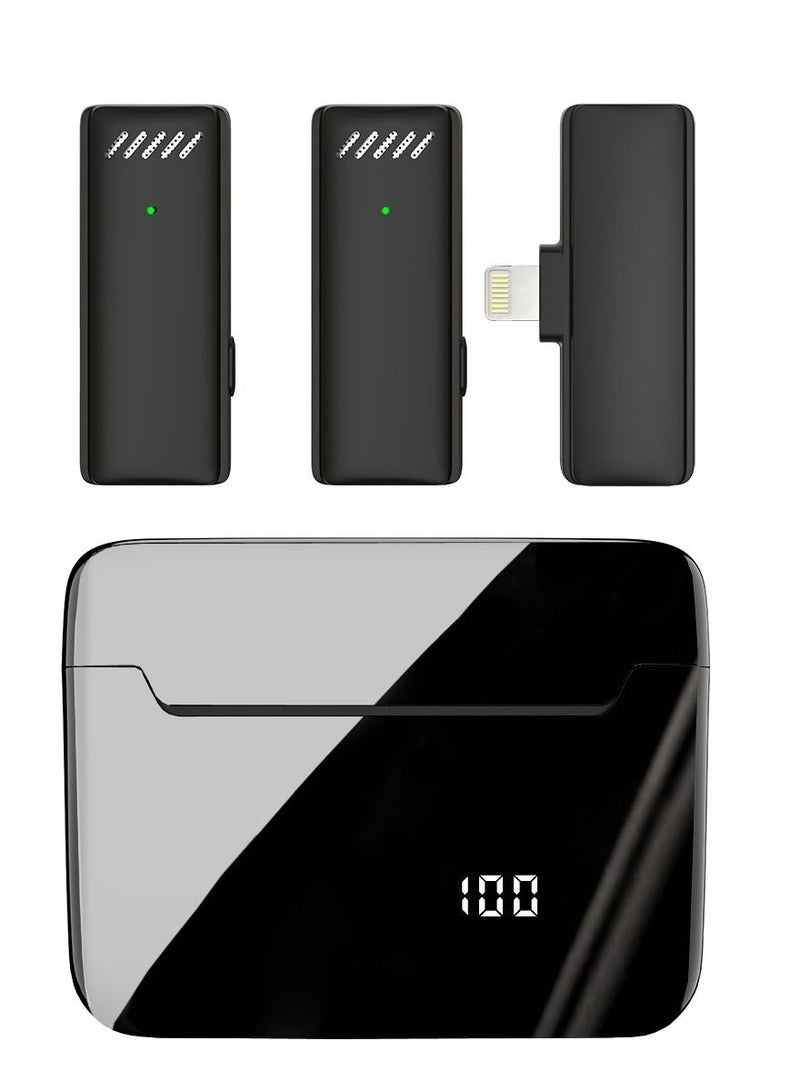 Beauenty Professional Wireless Lavalier Microphone 2.4GHz Transmission Comes With Charging Box Automatic Noise Cancellation Plug-Play Clip On Lapel Mic for Iphone IPad Very Suitable For Recording Audio Recor - Image 1