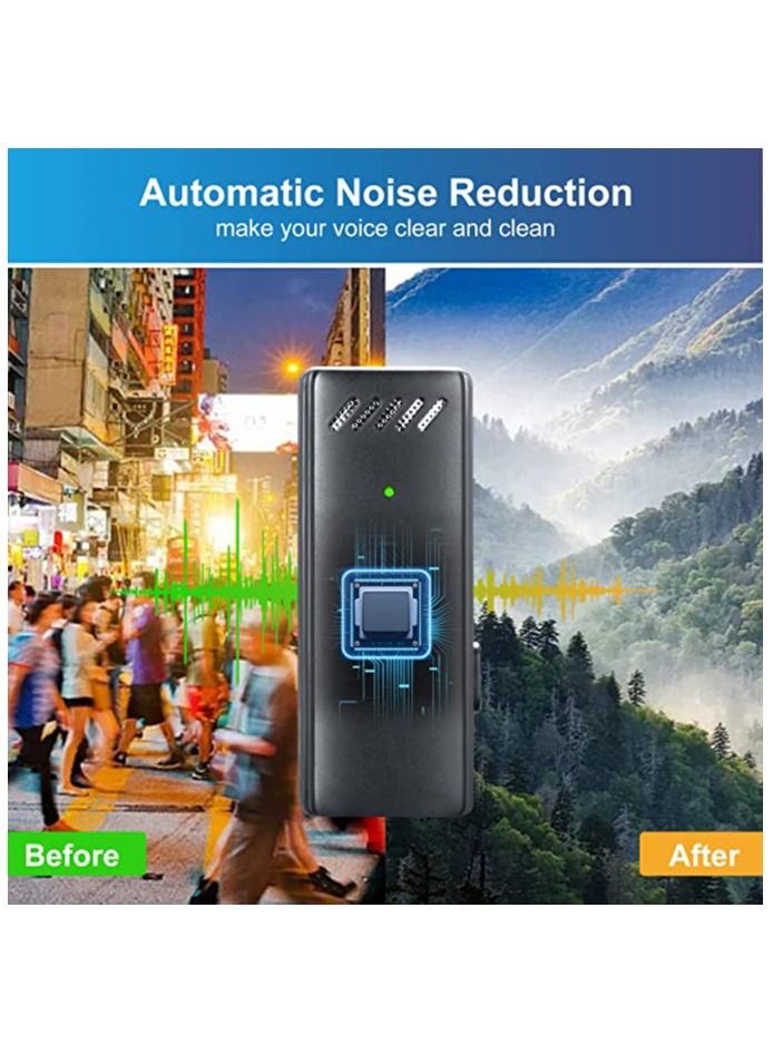 Beauenty Professional Wireless Lavalier Microphone 2.4GHz Transmission Comes With Charging Box Automatic Noise Cancellation Plug-Play Clip On Lapel Mic for Iphone IPad Very Suitable For Recording Audio Recor - Image 3