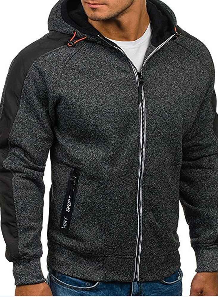 Loquat Men's Slim Color Matching Hoodie - Image 1