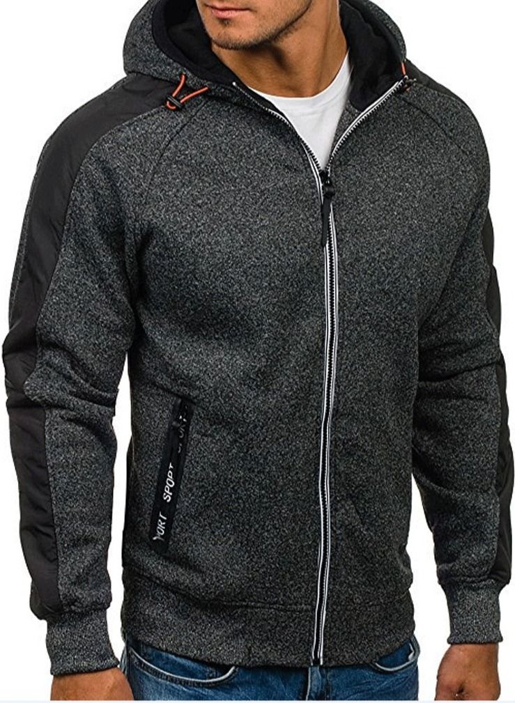 Loquat Men's Slim Color Matching Hoodie - Image 3