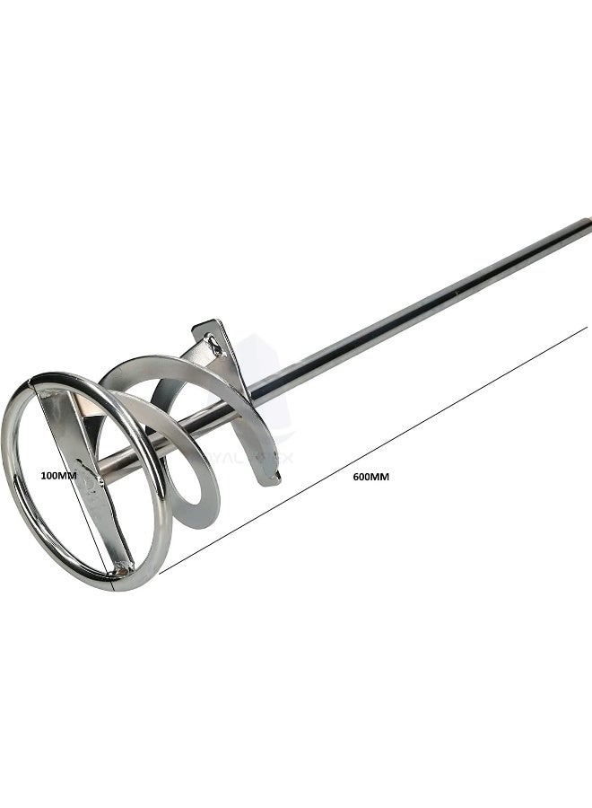 Royal Apex Paint Mud Mixer Mixing Rod Long Heavy Duty Cement Compound Mixer Silver - Image 2