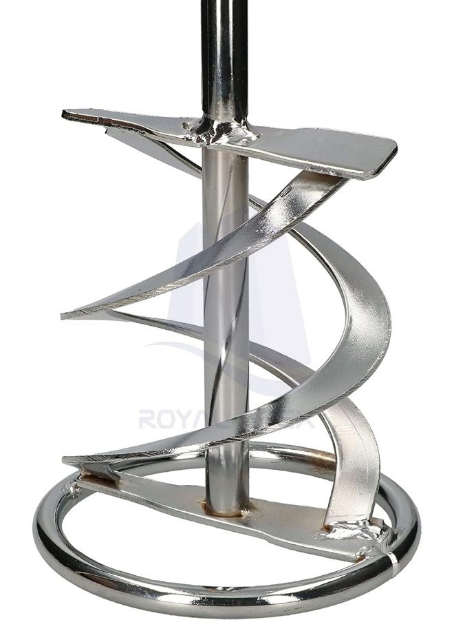 Royal Apex Paint Mud Mixer Mixing Rod Long Heavy Duty Cement Compound Mixer Silver - Image 4