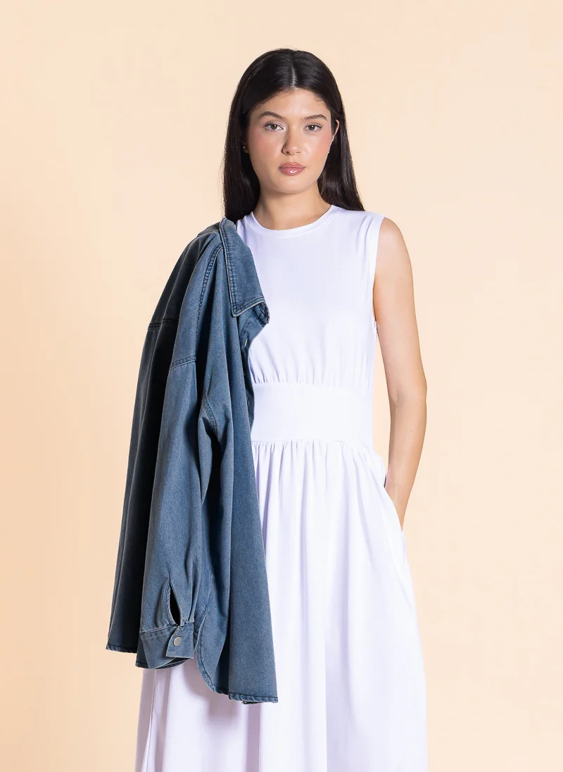 شايبس White Tiered Maxi Dress