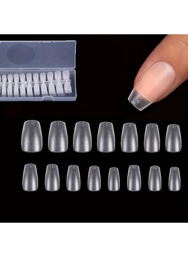 Press on Nails 500 pcs French Transparent Square Press-on Nail Tips Hot Girl False Acrylic Press on Nails - Image 1