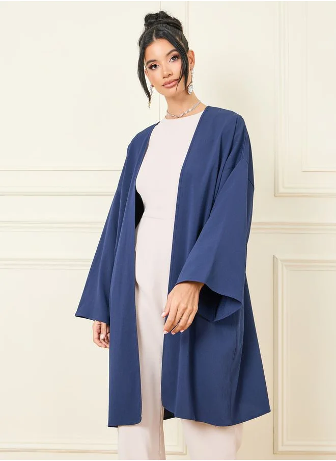 Styli Oversized Textured Longline Midi Length Kimono