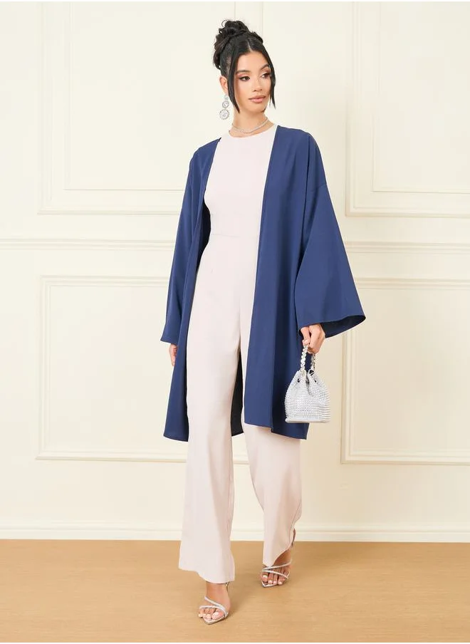 Styli Oversized Textured Longline Midi Length Kimono