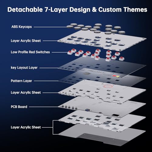 Mytrix Arcade Stick for Haute42 16Keys All-Button Leverless Controller for PC/PS4/PS3/Switch/Steam, Turbo Functions, RGB Light, Supports Hot Swap, SOCD, Removable Plate - Interstellar Design - Image 5