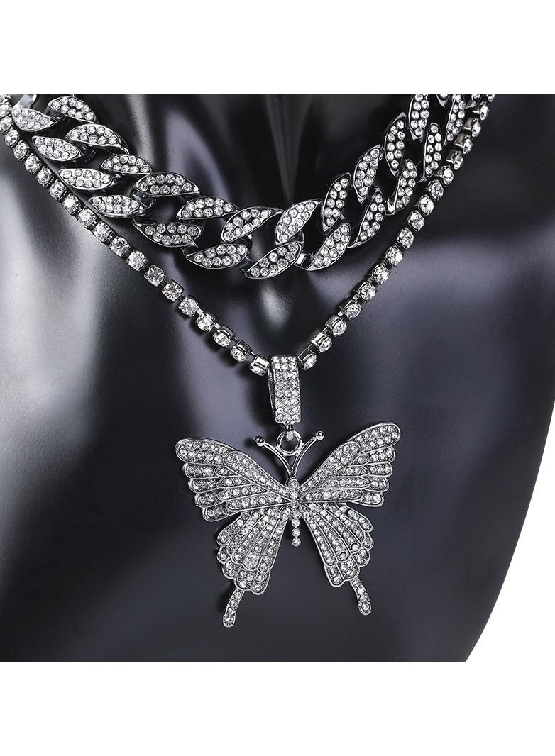 Butterfly Necklace With Diamond For Women - Image 2