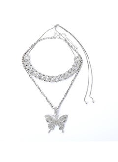 Generic Butterfly Necklace With Diamond For Women  - Image 1