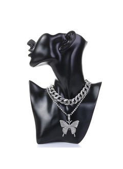 Generic Butterfly Necklace With Diamond For Women  - Image 3