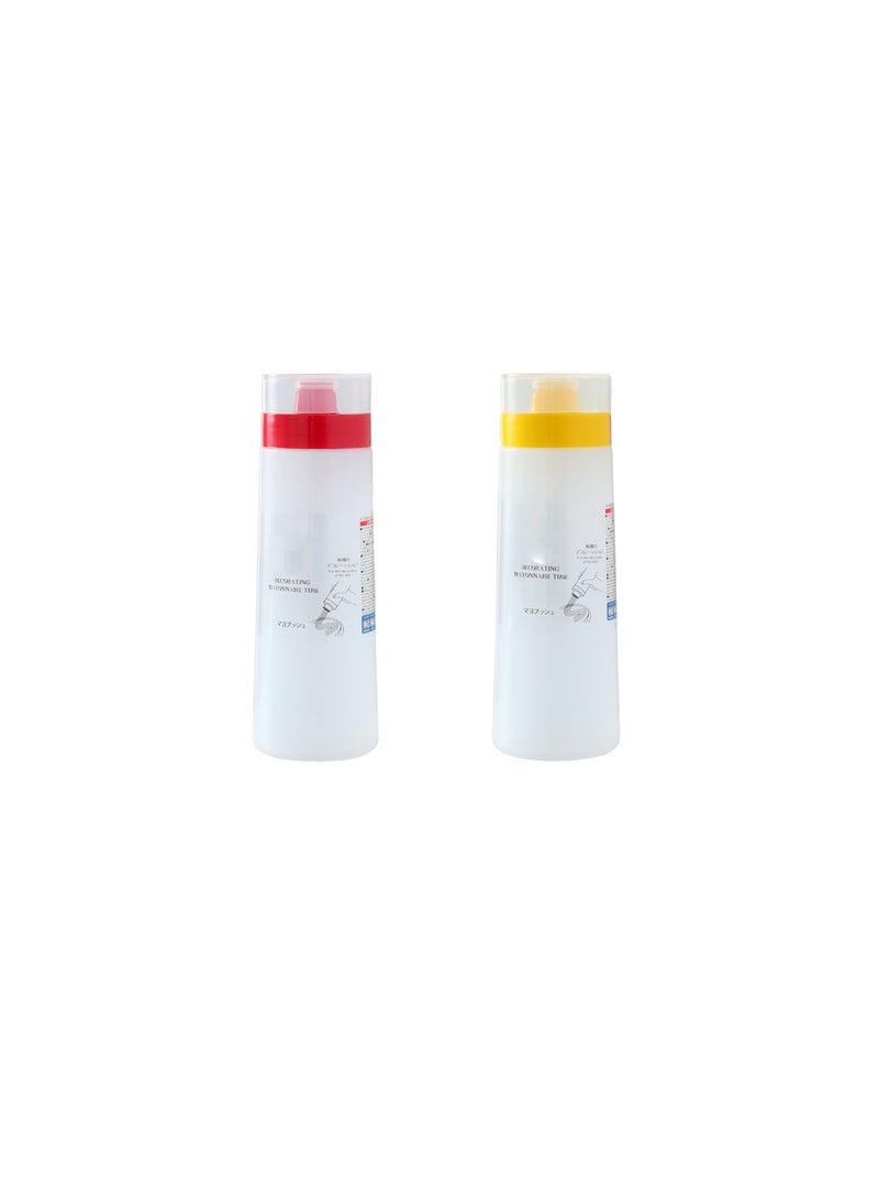 SYOSI Squeeze Bottles, 2 Pack Porous Squeeze Bottles, Leak Proof Refillable Condiment Container for Kitchen Use, Squeeze Bottles for Sauces, Salad Dressings, Top Dispensers for Ketchup Mustard  - Image 1