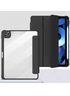 T I G O iPad Air 4/5 10.9/11 inch & Pro 11 Inch  M2 2024 Air 4th/5th Generation Case with Pencil Holder Transparent Back Smart Protective Cover Black  - Image 1