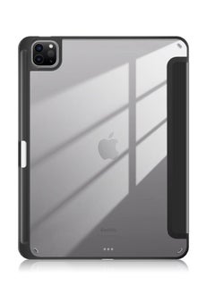 T I G O iPad Air 4/5 10.9/11 inch & Pro 11 Inch  M2 2024 Air 4th/5th Generation Case with Pencil Holder Transparent Back Smart Protective Cover Black  - Image 3