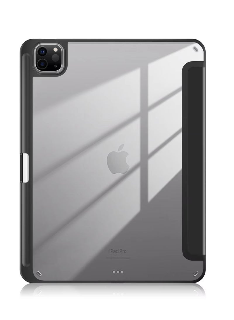 T I G O iPad Air 11 Inch M3/M2 (2025/2024), iPad Air 5/4 (10.9 inch, 2022/2020, 5th/4.) with Pen Holder, Clear Transparent Back Case, Thin Stand Tablet Protective Case Black  - Image 5