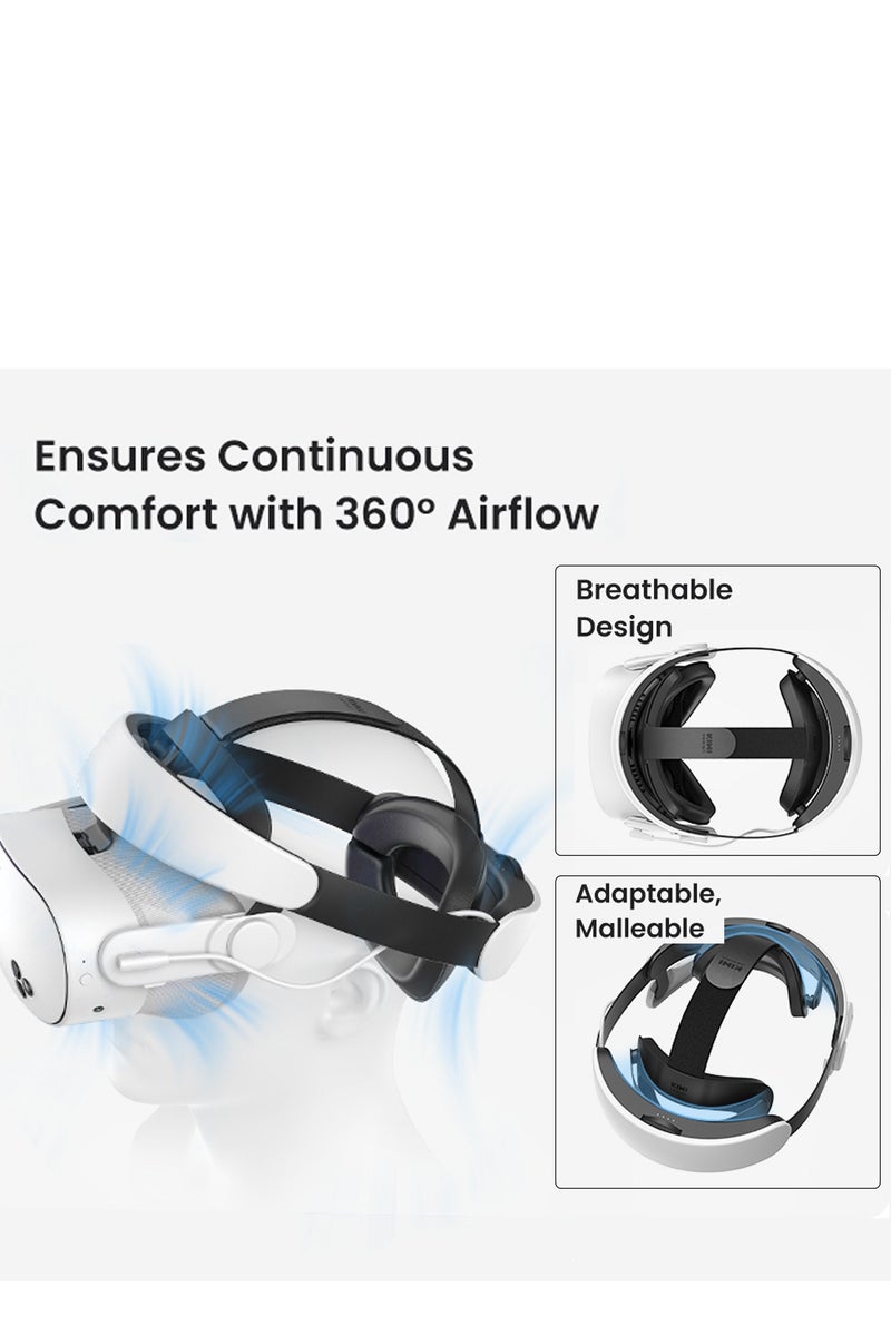 KIWI design H4 Boost Comfort Battery Head Strap Accessories for Meta/Oculus Quest 3/Quest 3s - Image 2
