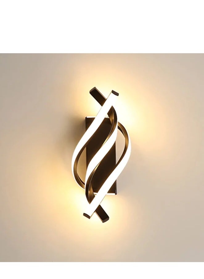 جو إيكو  ضوء الجدار الداخلي ، تصميم منحني لمصباح الحائط LED الحديث ، الشمعدانات 3000K ضوء أبيض دافئ ، لغرفة النوم ، غرفة المعيشة  - Image 1