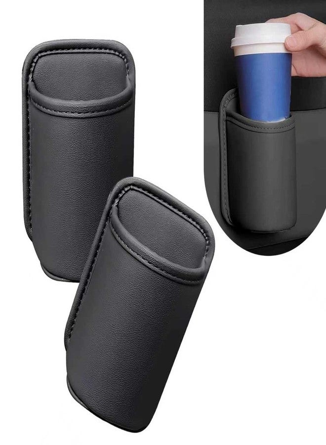 Bawkars 2 PCS Large Car Door Cup Holder, Clip On Backseat Pocket Beverage Holder, Waterproof Scratch-Resistant Car Window Cup Holder, Multifunctional Storage for Water Cup Mobile Phone Change (Black) - Image 1