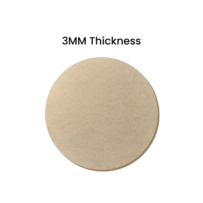 CRAFLEE Decorative Wooden Mandala Wall Art, Round, MDF Craft Board, Natural Brown - Image 3