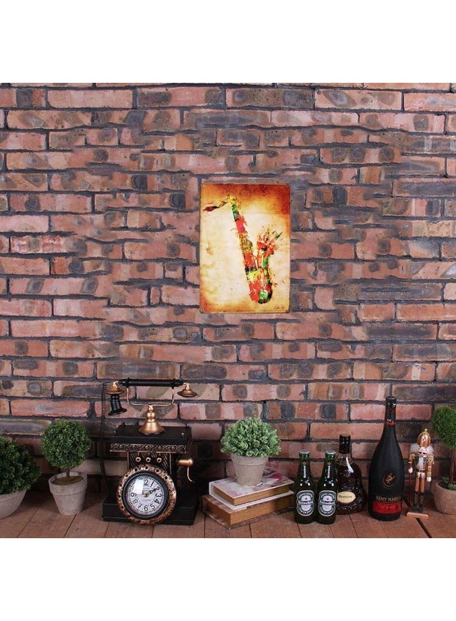 ALCOACH Vintage Saxophone Art Canvas – Colorful Jazz Vibes - Image 3