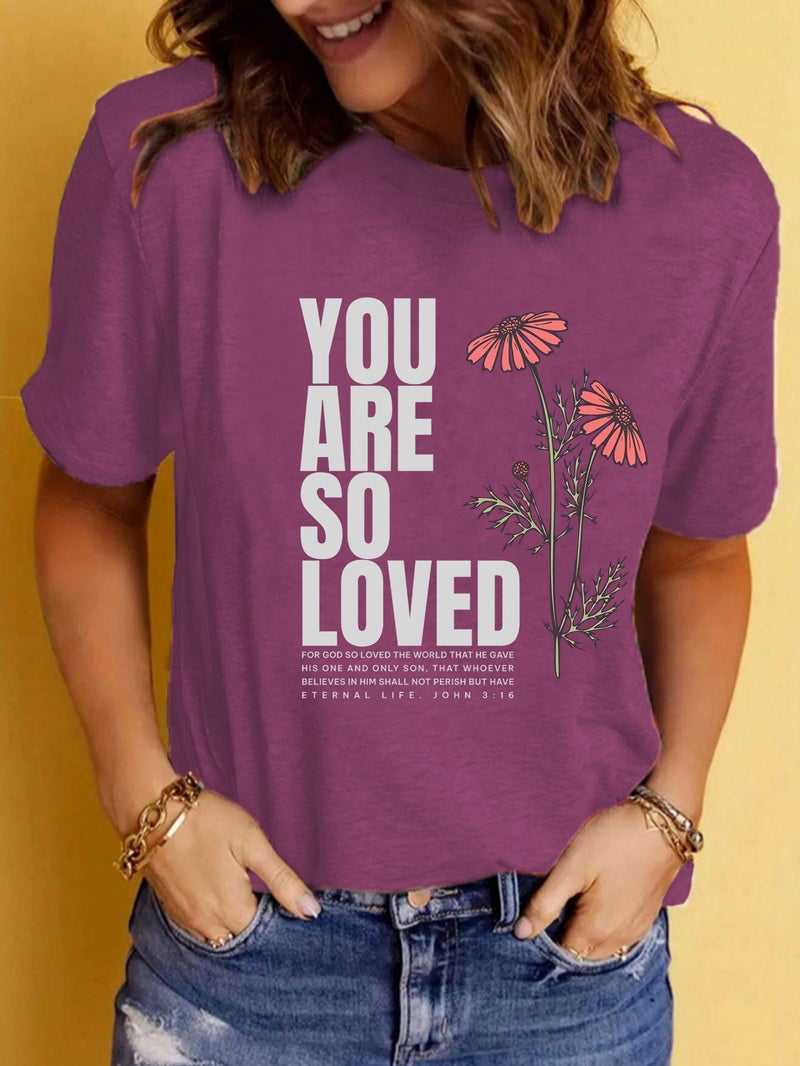 Summer Women'S Clothing Pattern Printing Round Neck Short Sleeve T-Shirt Casual Fashion Explosion T-Shirt - Image 2