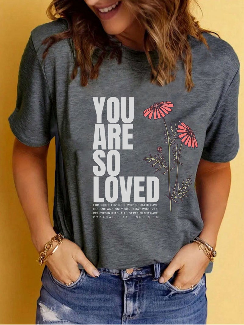 Summer Women'S Clothing Pattern Printing Round Neck Short Sleeve T-Shirt Casual Fashion Explosion T-Shirt - Image 1