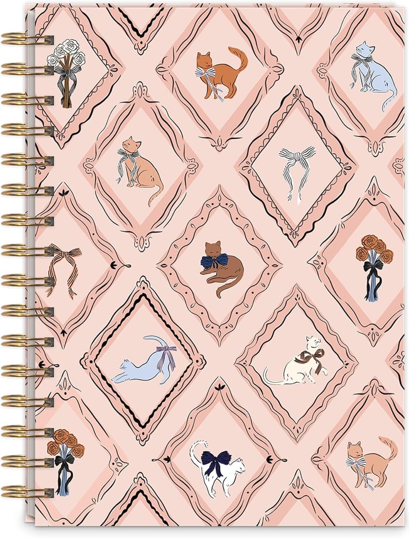 Lady Jayne , Hardcover Spiral Journals, Aesthetic Notebooks - 250 Lined Pages, 6.75" x 8" - Image 1