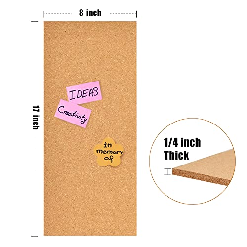 Aitakatta 17x8 Cork Board Tiles Bulletin Board, 1/4" Thick Self-Adhesive Cork Boards for Walls, Cork Tiles Vision Board for Home, Office, School, Bulletin Board Decorations(6mm,2pc) - Image 2