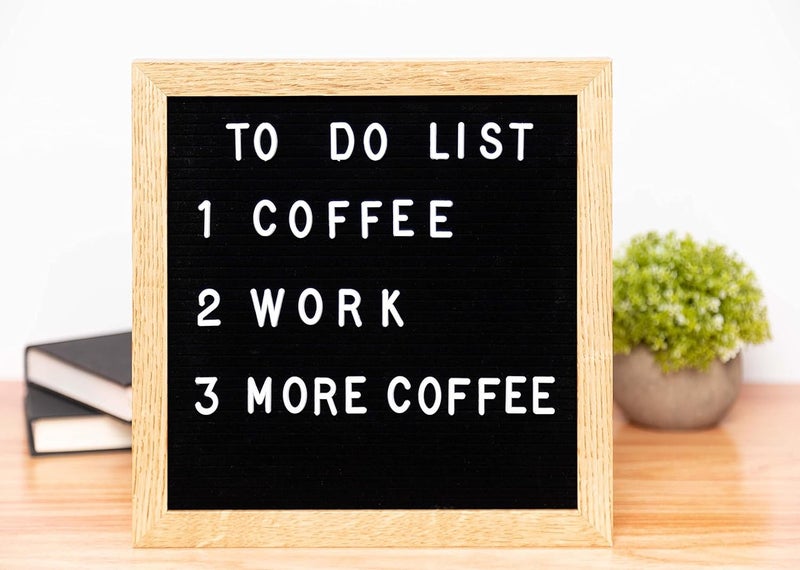 pearhead Natural Wood And Black Felt Classic Letter Board Set, Includes 294 White Letters, Modern Reusable Message Board, Gender Neutral Photo Prop, Nursery And Home Decor, 10" x 10" - Image 5