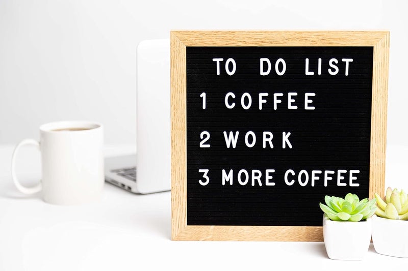 pearhead Natural Wood And Black Felt Classic Letter Board Set, Includes 294 White Letters, Modern Reusable Message Board, Gender Neutral Photo Prop, Nursery And Home Decor, 10" x 10" - Image 4