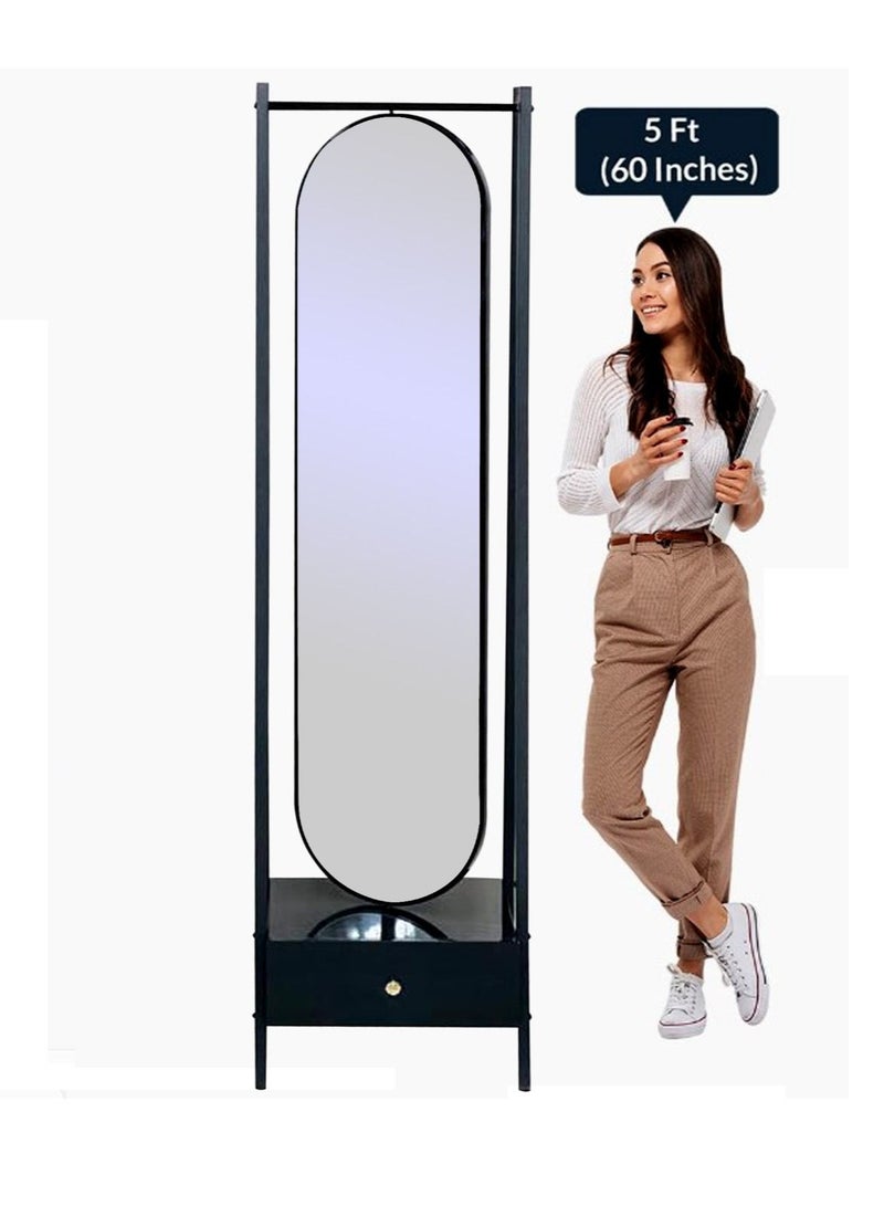 Living Floor Full Length Mirror with Holder 175*40*45cm - Image 3