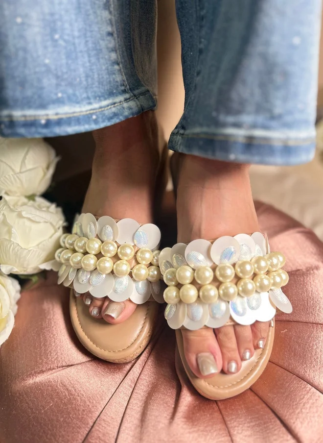 Sandal Stories SANDAL STORIES Embellished PU Wedge Sandals