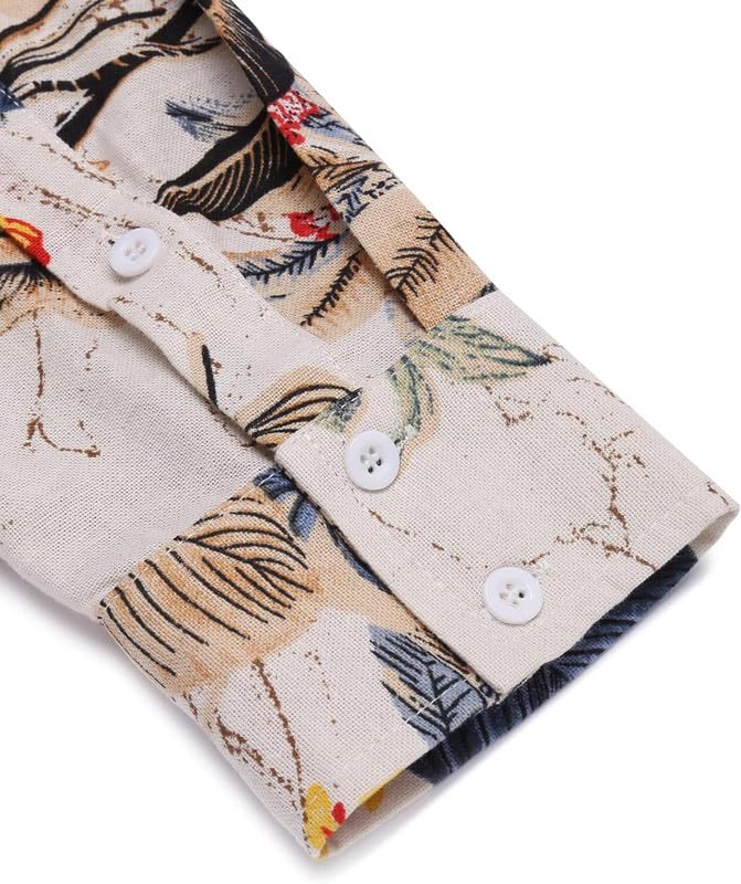 Bellstone Men's Cotton Blend Full Sleeve Printed Short Kurta with Mandarin Collar Crafted from a Premium Cotton Blend - Image 5