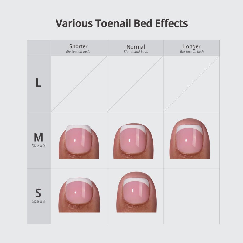 BTArtbox Toe Nails Press On Short, Brown Ombre Press On Toenails Square for Women, Squoval Press on Toe Nails with Glue, Fake Toenails in 16 Sizes- 32 Toenails Kit, Baby Boomer Brown - Image 3