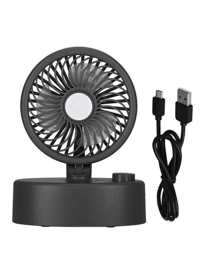 Thoraya Strong Wind Oscillating Fan Indicator Light Stepless Wind Adjustment Rotary Fan Cooling - Black  - Image 1
