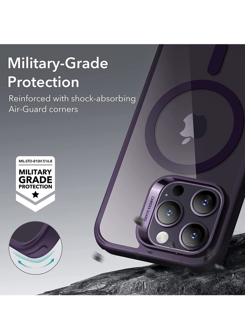iPhone 14 Pro Max Case, MagSafe Phone Case Supports Magnetic Wireless Charging, Shockproof Military-Grade Protection, Smooth Grip, Classic Hybrid Cover for iPhone 14 Pro Max, Clear Purple  - Image 2