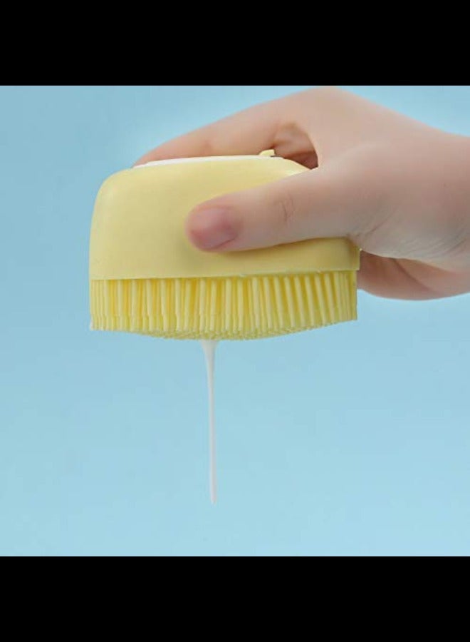 Pet Bath Comb Brush,Hovico 2 in 1 Pet Brush Bath Massage Brush,Soap and Shampoo Dispenser for Daily Grooming, Dog Washing Brush for Long Short Haired Dogs and Cats(3Pcs)  - Image 2