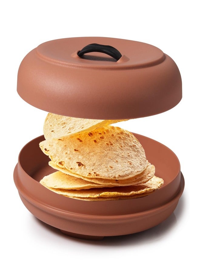 ديكساس سخان تورتيلا ديكساس، 8.75 بوصة، سخان تورتيلا قابل للاستخدام في الميكروويف، لون تيراكوتا، مثالي لتسخين التورتيلا والخبز والفطائر وخبز الذرة، سخانات طعام، سخان تورتيلا متين للميكروويف - Image 2