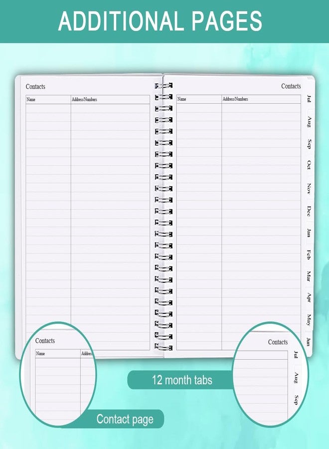 Getvow 2026-2027 Planner - Academic Planner 2026 2027 for Women & Men, July 2026 - June 2027, Monthly and Weekly Calender with 12 Monthly Tabs, 6.4" x 8.5", Teal - Image 5